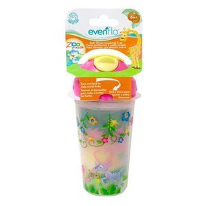 EVENFLO FEEDING Zoo Friends Insultated Straw Cup, Pink